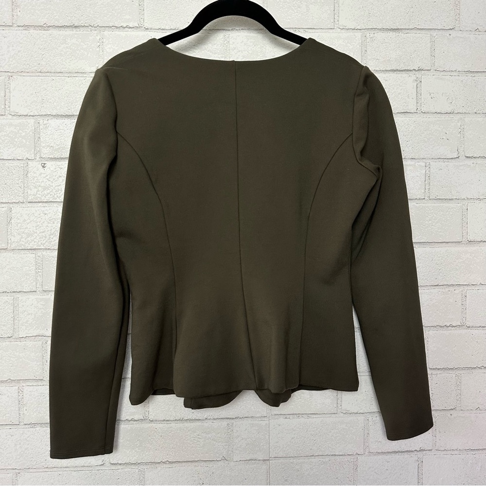 Wilfred Felice Ponte Top Ponte-knit button-up blouse Size 4 Green - Picture 11 of 15